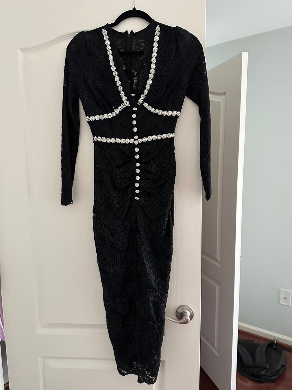 black lace dress
